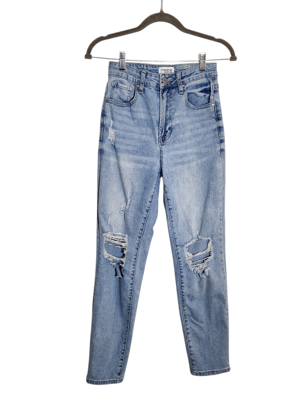 Insane Gene Distressed Light Wash Jeans Size 5/26